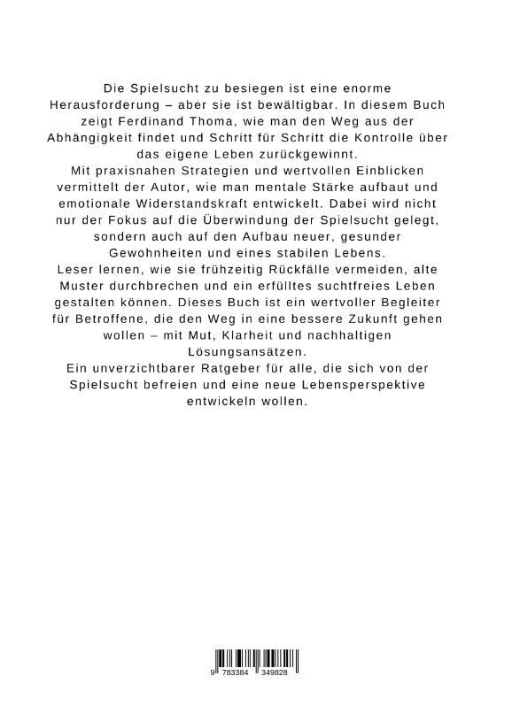 Weitere Ansicht: Spielsucht überwinden | Ferdinand Thoma