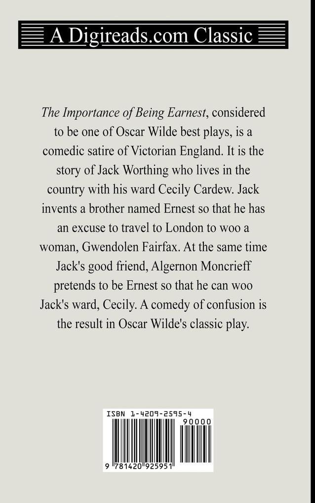 Weitere Ansicht: The Importance of Being Earnest | Oscar Wilde