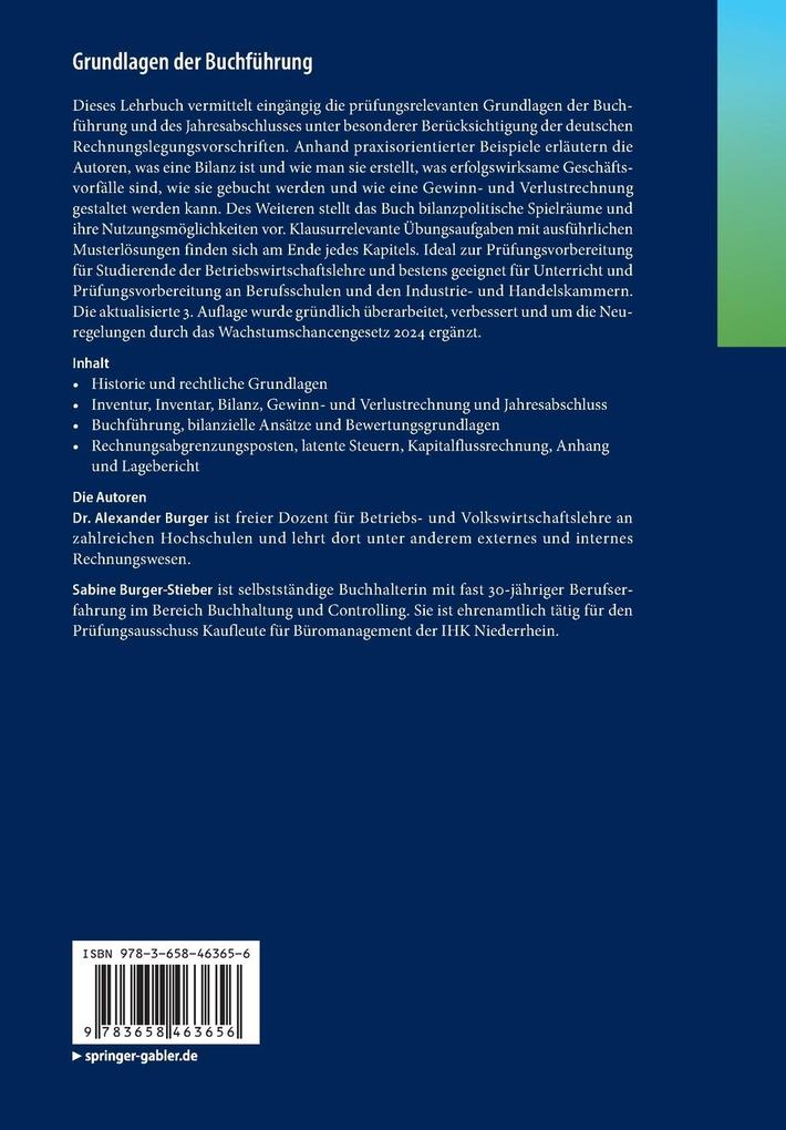 Weitere Ansicht: Grundlagen der Buchführung | Alexander Burger, Sabine Burger-Stieber
