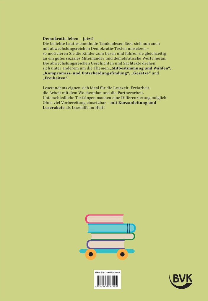 Weitere Ansicht: Lesetandems Demokratie 3./4. Klasse | Janina Haselbach, Gloria Willhardt