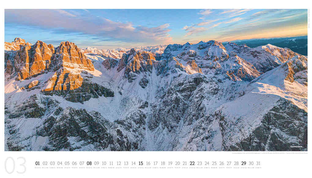 Weitere Ansicht: Luftbildkalender Dolomiten 2026