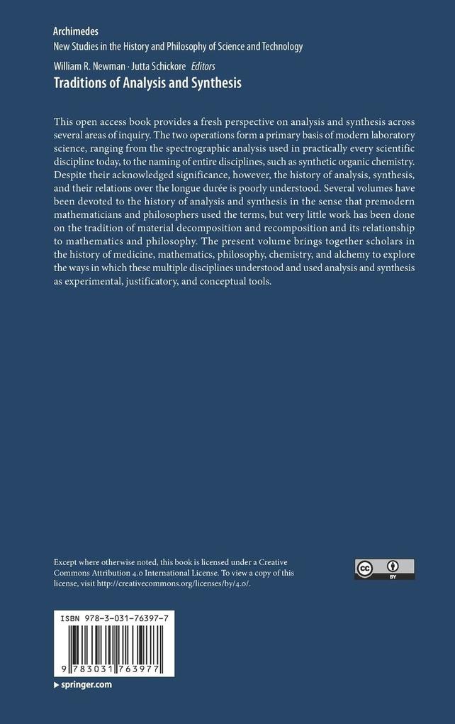 Weitere Ansicht: Traditions of Analysis and Synthesis