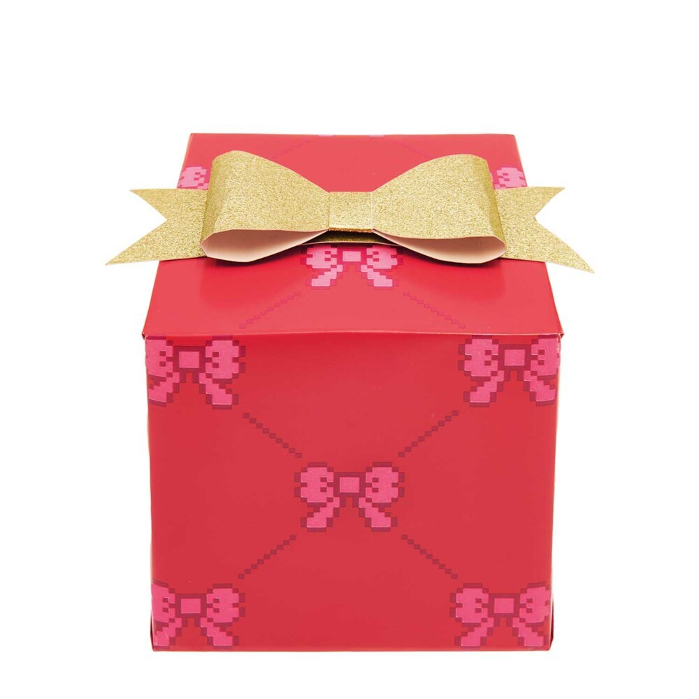 Weitere Ansicht: Geschenkpapier Pixel Schleifen, Rot, FSC MIX