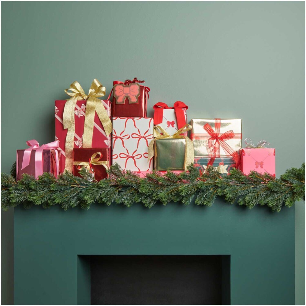 Weitere Ansicht: Geschenkpapier Pixel Schleifen, Rot, FSC MIX