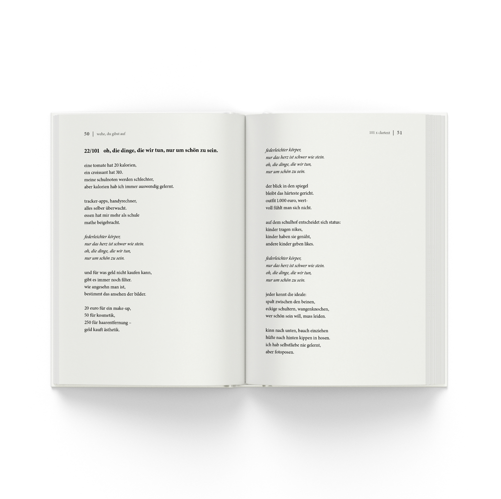 Weitere Ansicht: Wehe du gibst auf | Clara Lösel