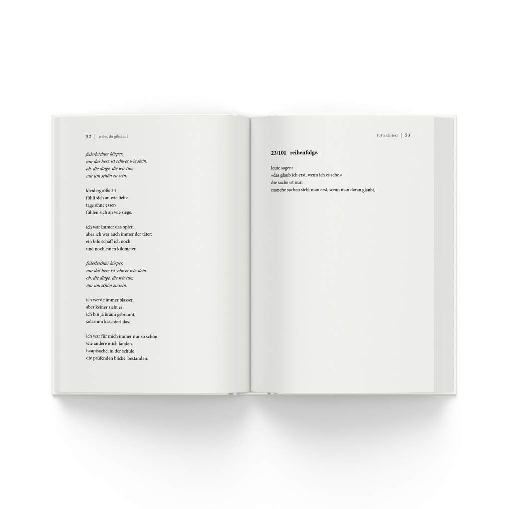 Weitere Ansicht: Wehe du gibst auf | Clara Lösel