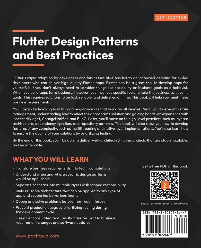 Weitere Ansicht: Flutter Design Patterns and Best Practices | Daria Orlova, Esra Kadah, Jaime Blasco