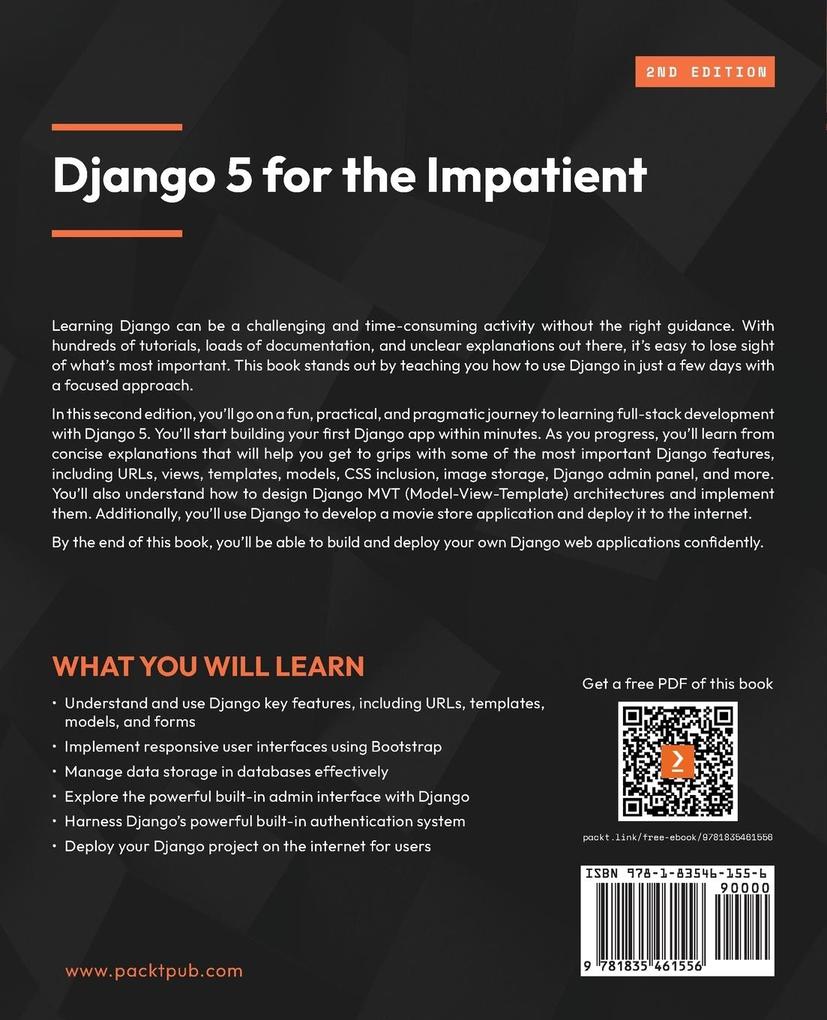 Weitere Ansicht: Django 5 for the Impatient - Second Edition | Daniel Correa, Greg Lim