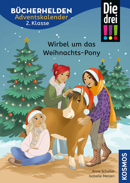 Produktbild: Die drei !!!, Bücherhelden 2. Klasse, Adventskalender, Wirbel um das Weihnachts-Pony | Anne Scheller