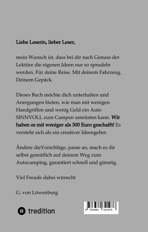 Weitere Ansicht: AUTOCAMPING - SCHNELL und GÜNSTIG | G. Löwenburg, G. von Löwenburg