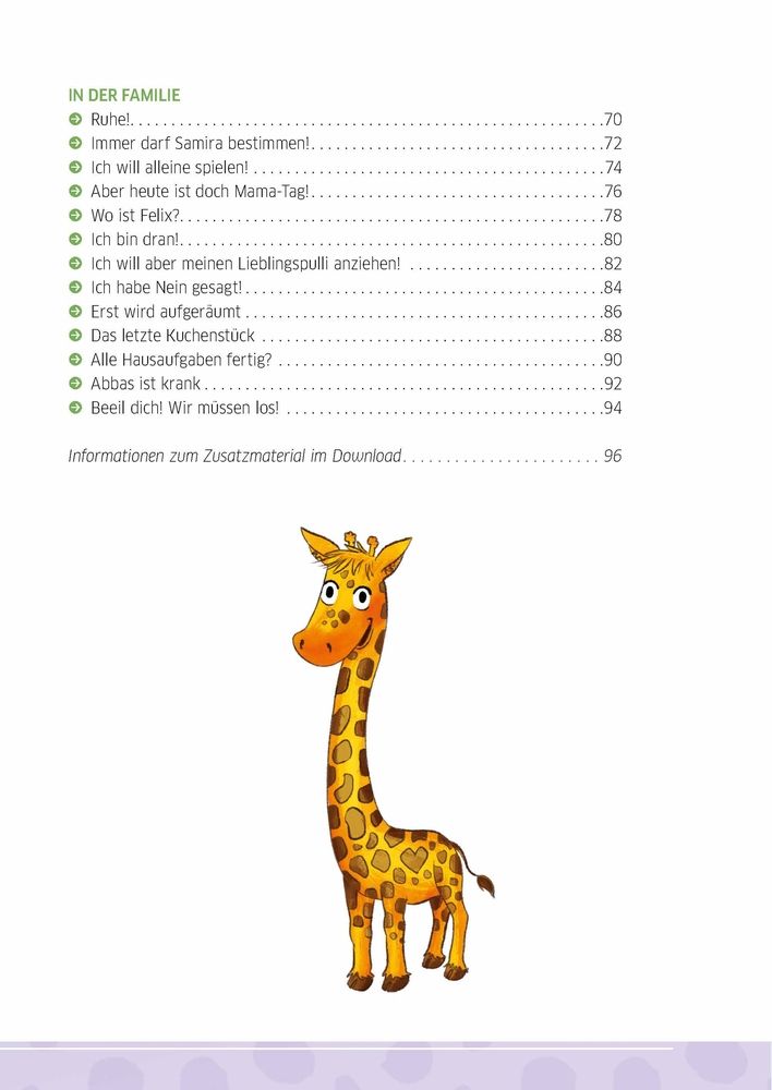 Weitere Ansicht: 40 Vorlesegeschichten zur Giraffensprache, ab 6 Jahre | Petra Bartoli y Eckert