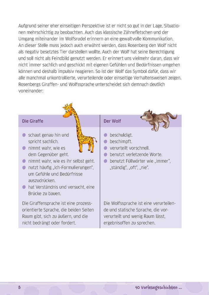 Weitere Ansicht: 40 Vorlesegeschichten zur Giraffensprache, ab 6 Jahre | Petra Bartoli y Eckert