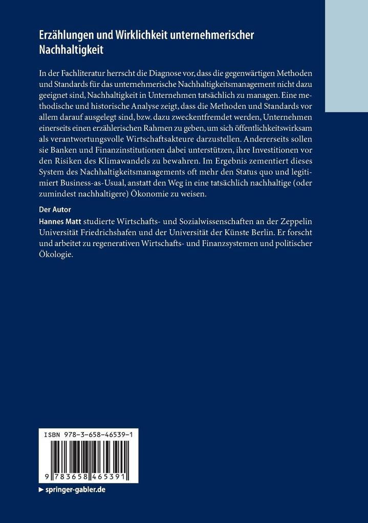 Weitere Ansicht: Erzählungen und Wirklichkeit unternehmerischer Nachhaltigkeit | Hannes Matt