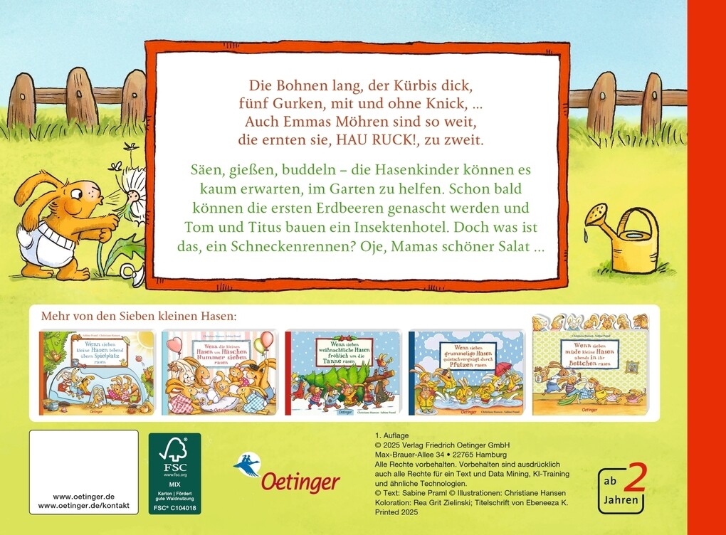 Weitere Ansicht: Wenn sieben kleine Gartenhasen zu Käfern und Radieschen rasen | Sabine Praml