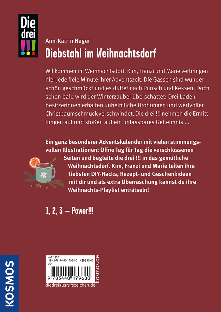 Weitere Ansicht: Die drei !!!, Diebstahl im Weihnachtsdorf | Ann-Katrin Heger