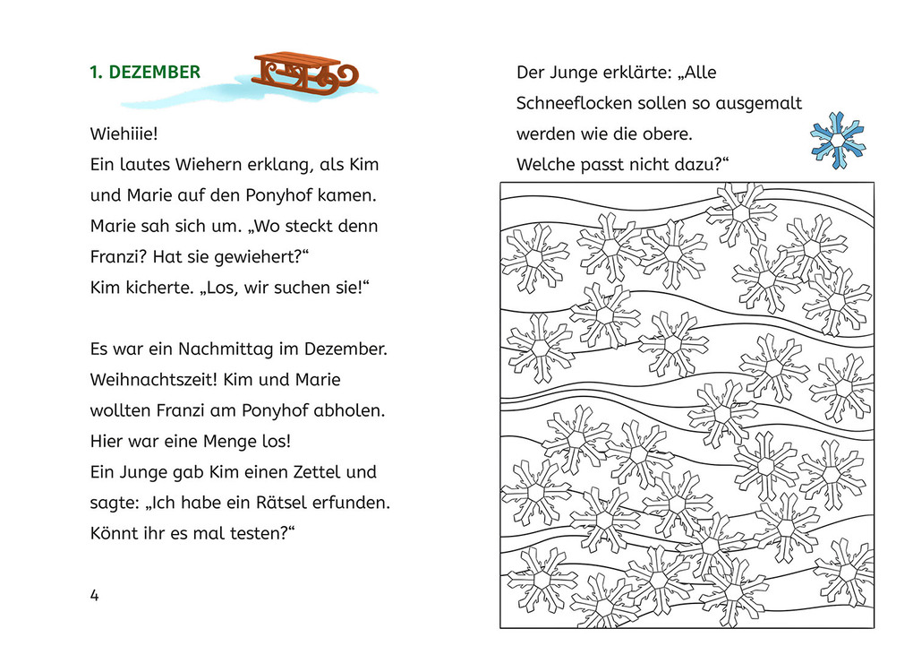 Weitere Ansicht: Die drei !!!, Bücherhelden 2. Klasse, Adventskalender, Wirbel um das Weihnachts-Pony | Anne Scheller
