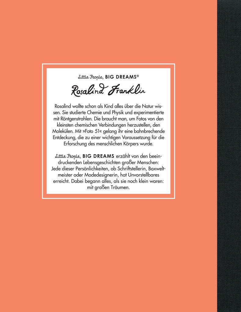 Weitere Ansicht: Rosalind Franklin - Little People, BIG DREAMS (Deutsche Ausgabe) | María Isabel Sánchez Vegara