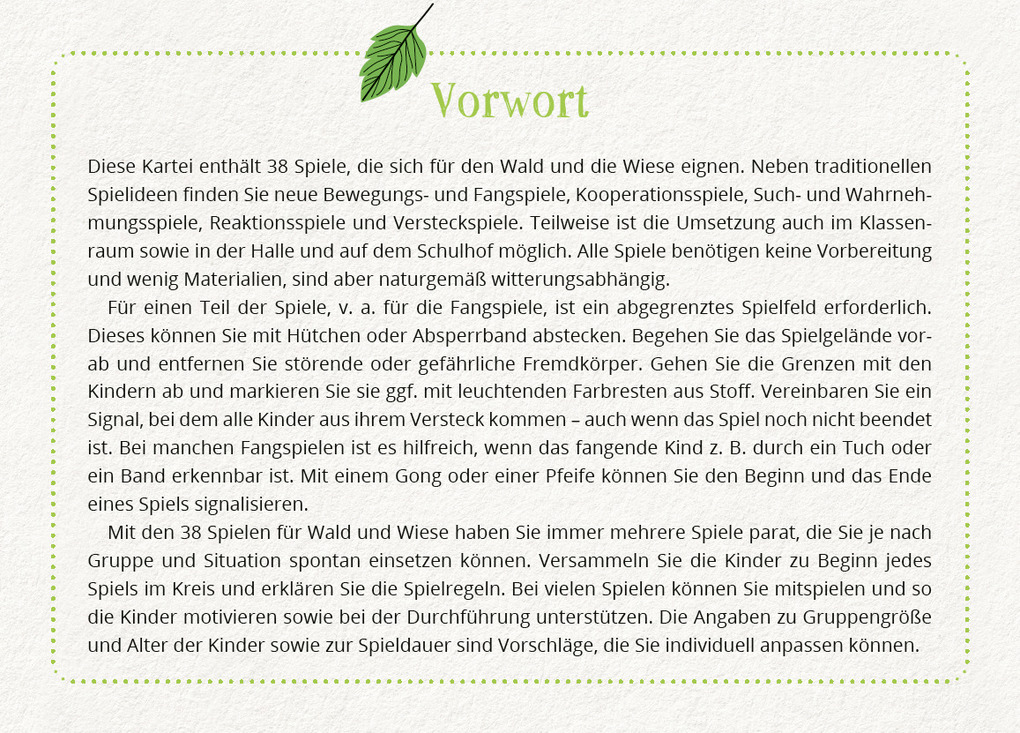 Weitere Ansicht: Spiele für Wald und Wiese | Norbert Stockert