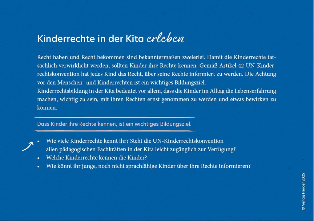 Weitere Ansicht: Kinderrechte in der Kita. 40 Reflexionskarten für die Teamarbeit | Jörg Maywald