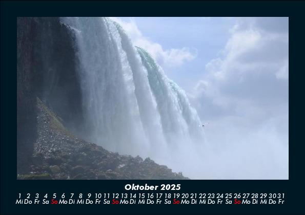 Weitere Ansicht: Wasserfälle 2025 Fotokalender DIN A5 | Tobias Becker