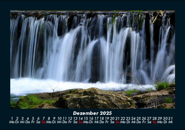 Weitere Ansicht: Wasserfälle 2025 Fotokalender DIN A5 | Tobias Becker