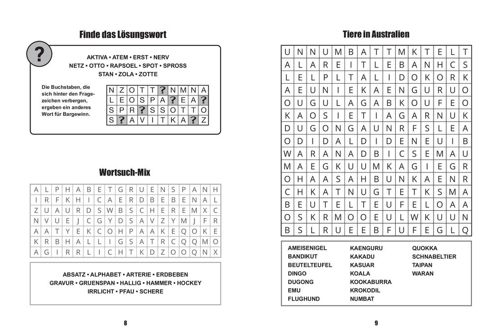 Weitere Ansicht: Wortsuchrätsel