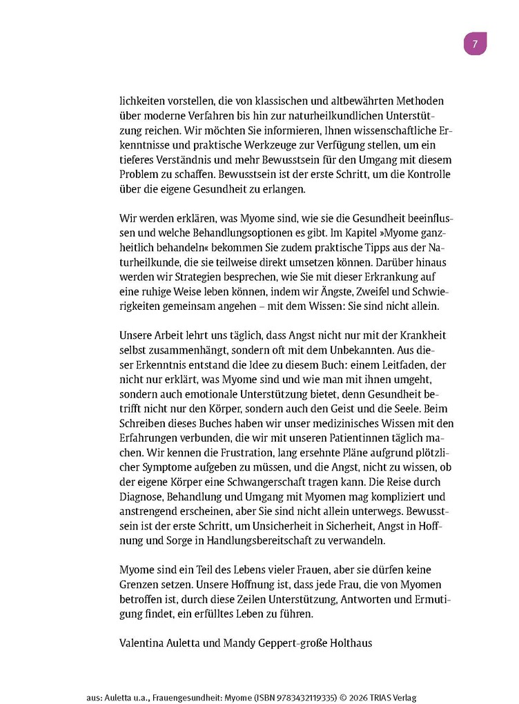 Weitere Ansicht: Frauengesundheit: Myome | Valentina Auletta, Mandy Geppert-große Holthaus