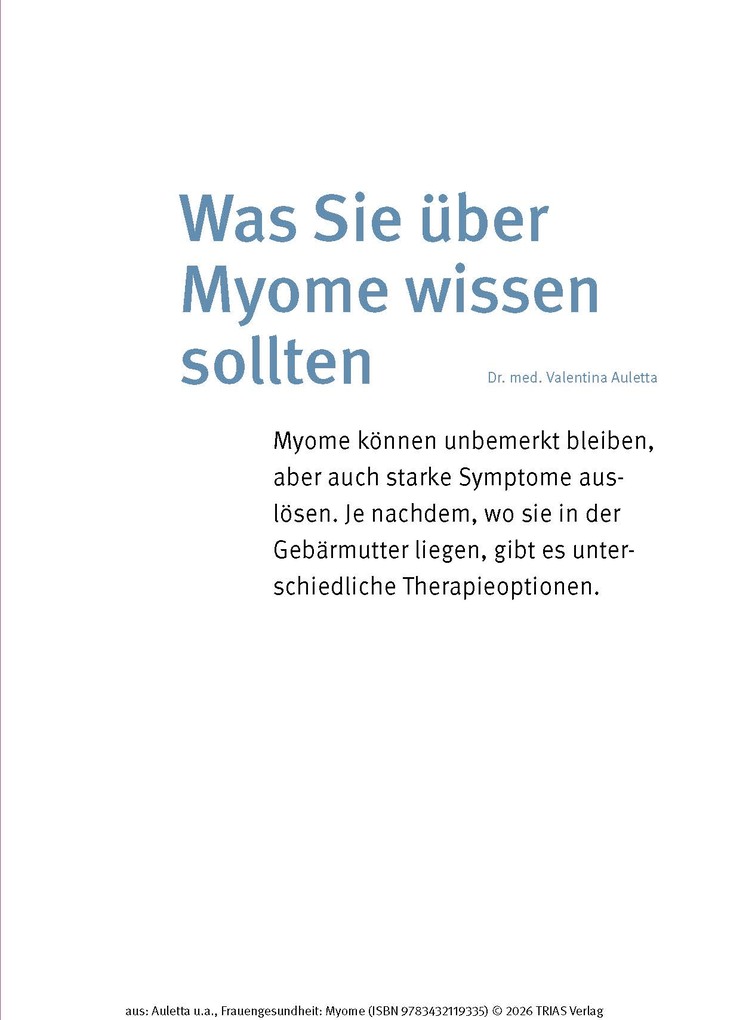 Weitere Ansicht: Frauengesundheit: Myome | Valentina Auletta, Mandy Geppert-große Holthaus