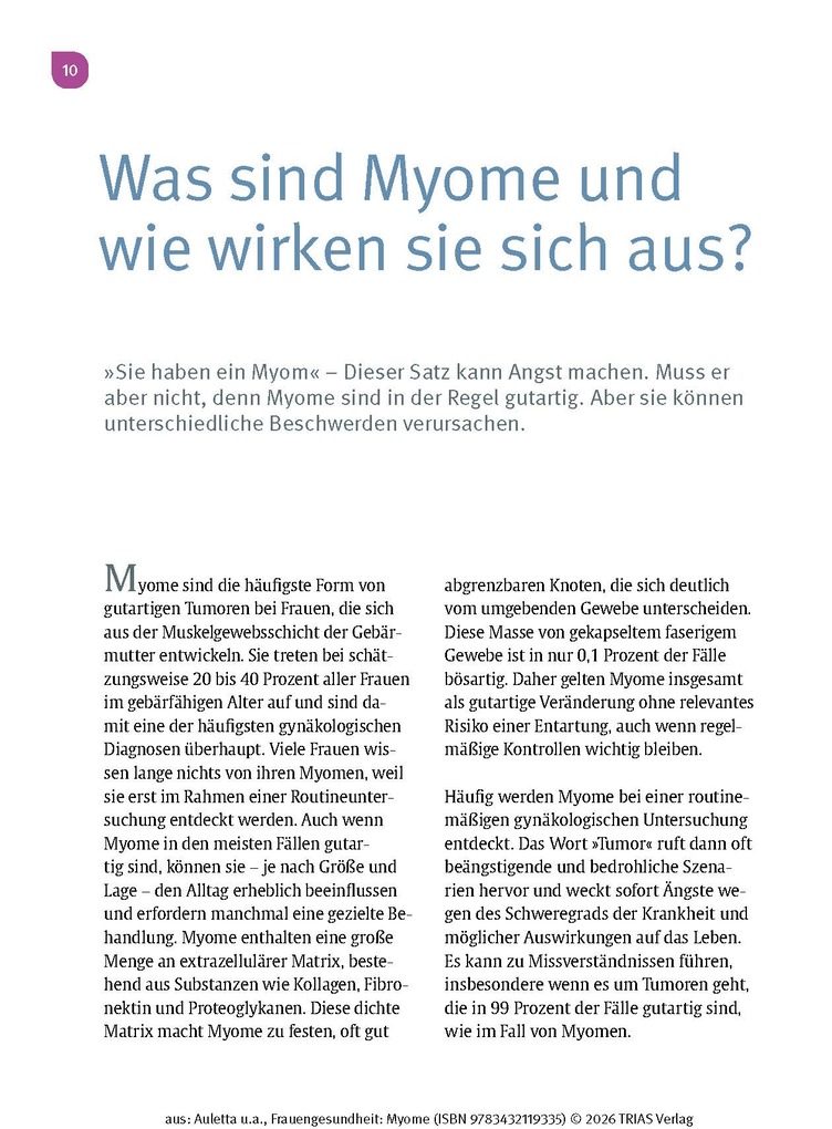 Weitere Ansicht: Frauengesundheit: Myome | Valentina Auletta, Mandy Geppert-große Holthaus