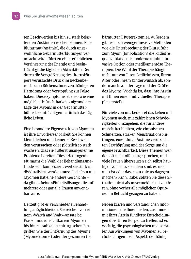 Weitere Ansicht: Frauengesundheit: Myome | Valentina Auletta, Mandy Geppert-große Holthaus