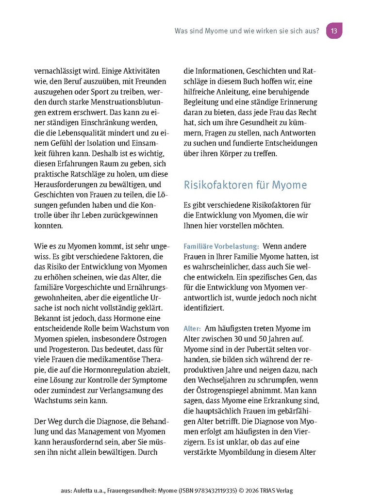 Weitere Ansicht: Frauengesundheit: Myome | Valentina Auletta, Mandy Geppert-große Holthaus