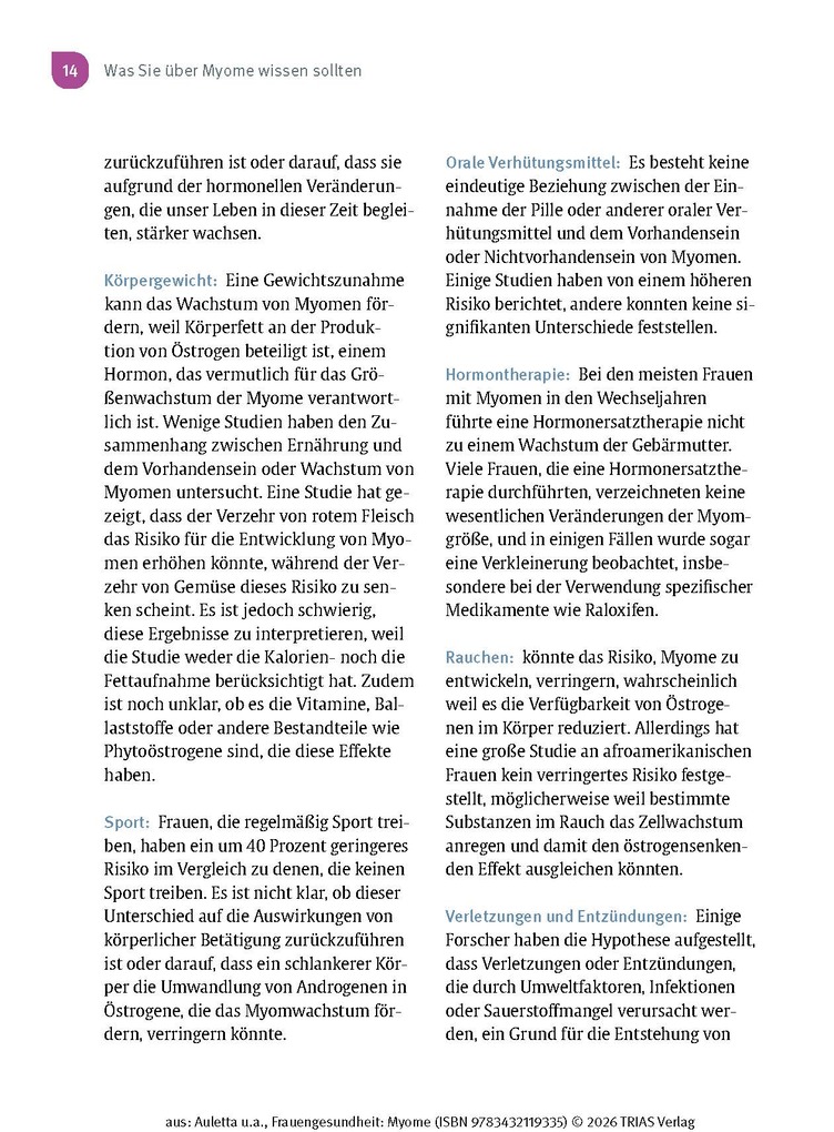 Weitere Ansicht: Frauengesundheit: Myome | Valentina Auletta, Mandy Geppert-große Holthaus