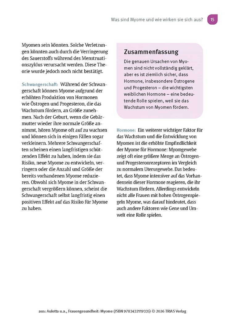 Weitere Ansicht: Frauengesundheit: Myome | Valentina Auletta, Mandy Geppert-große Holthaus