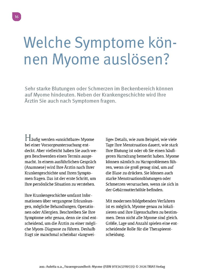 Weitere Ansicht: Frauengesundheit: Myome | Valentina Auletta, Mandy Geppert-große Holthaus