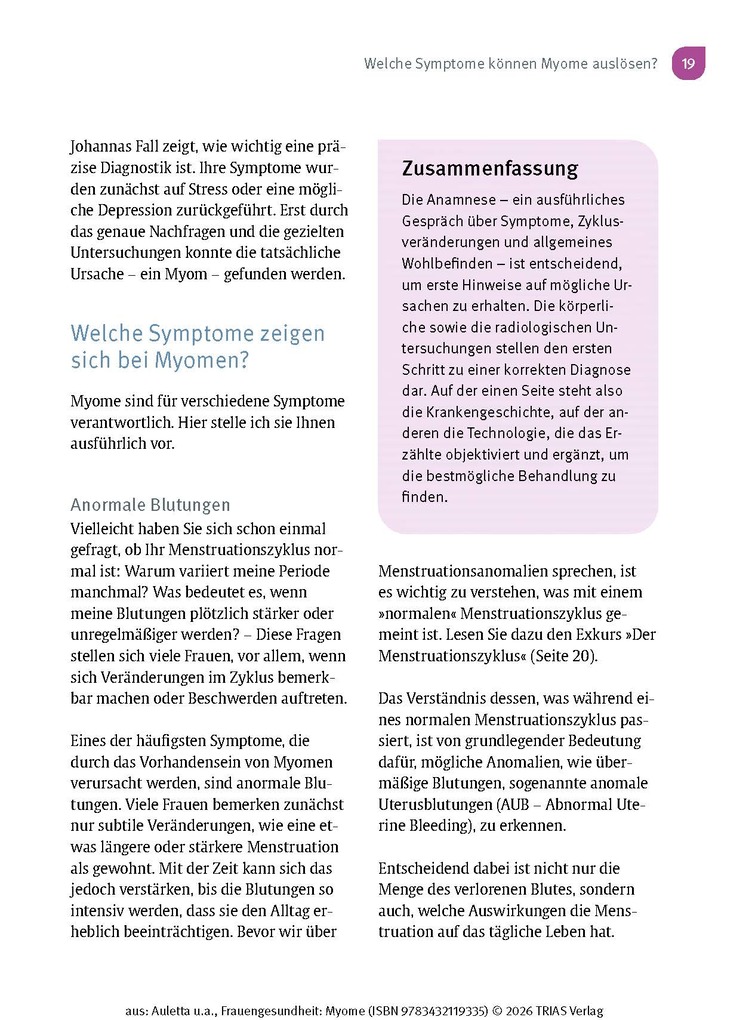 Weitere Ansicht: Frauengesundheit: Myome | Valentina Auletta, Mandy Geppert-große Holthaus