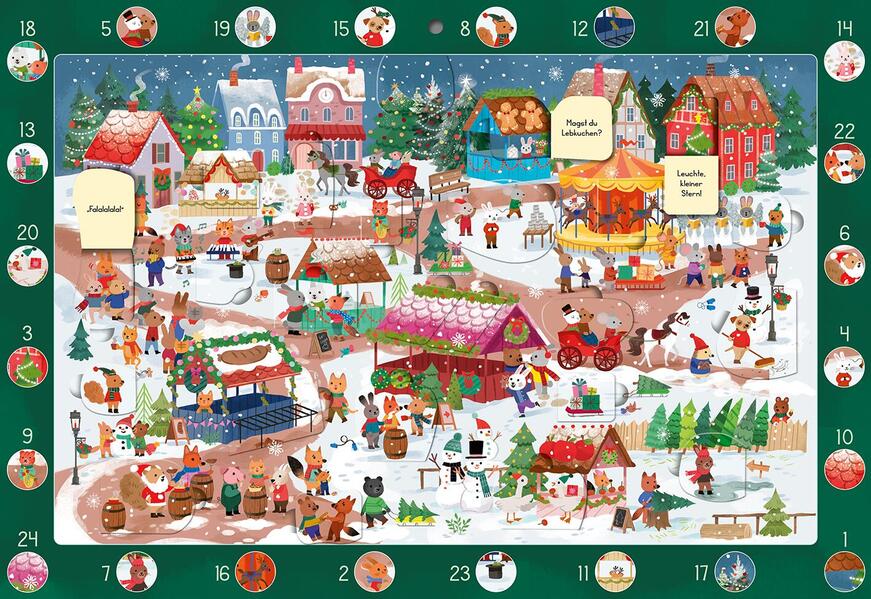 Produktbild: Mein Wimmel-Adventskalender: Auf dem Weihnachtsmarkt