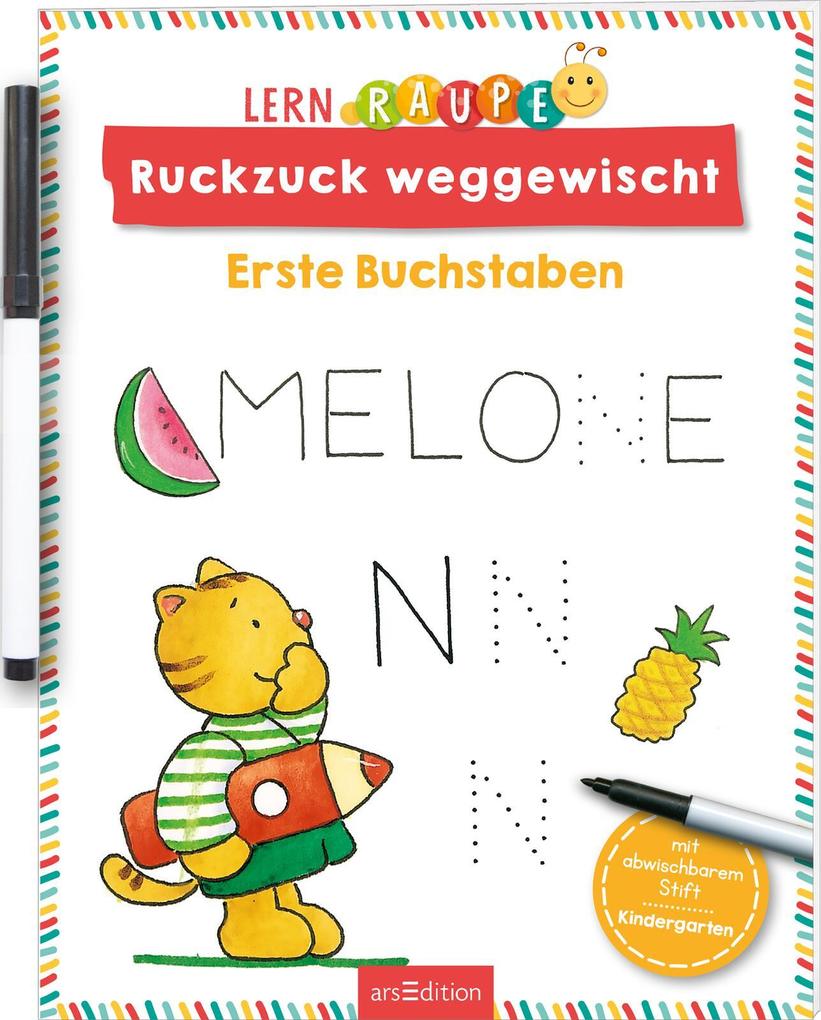 Produktbild: Lernraupe - Ruckzuck weggewischt! Erste Buchstaben