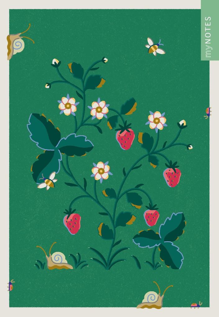 Weitere Ansicht: myNOTES Papeterie: Notizheft Cottage Style: Erdbeeren
