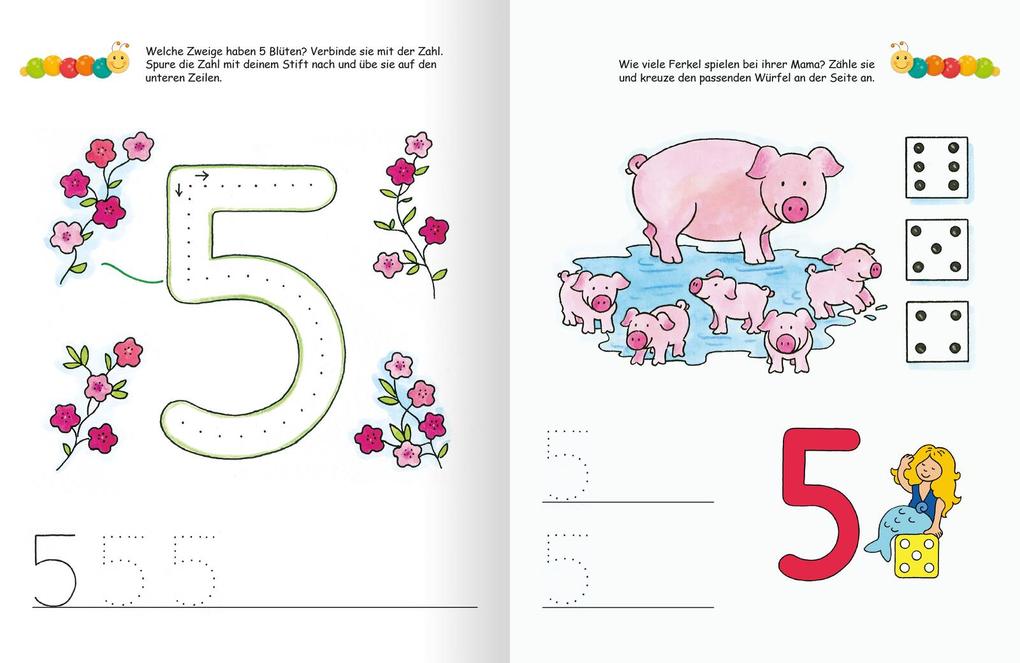 Weitere Ansicht: Lernraupe - Ruckzuck weggewischt! Erste Zahlen