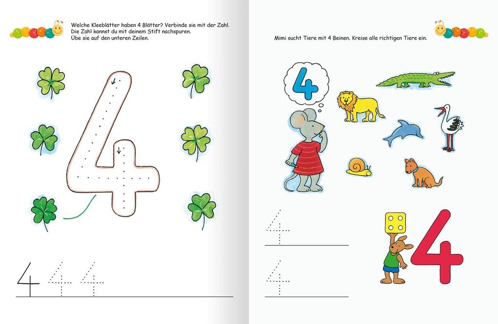 Weitere Ansicht: Lernraupe - Ruckzuck weggewischt! Erste Zahlen