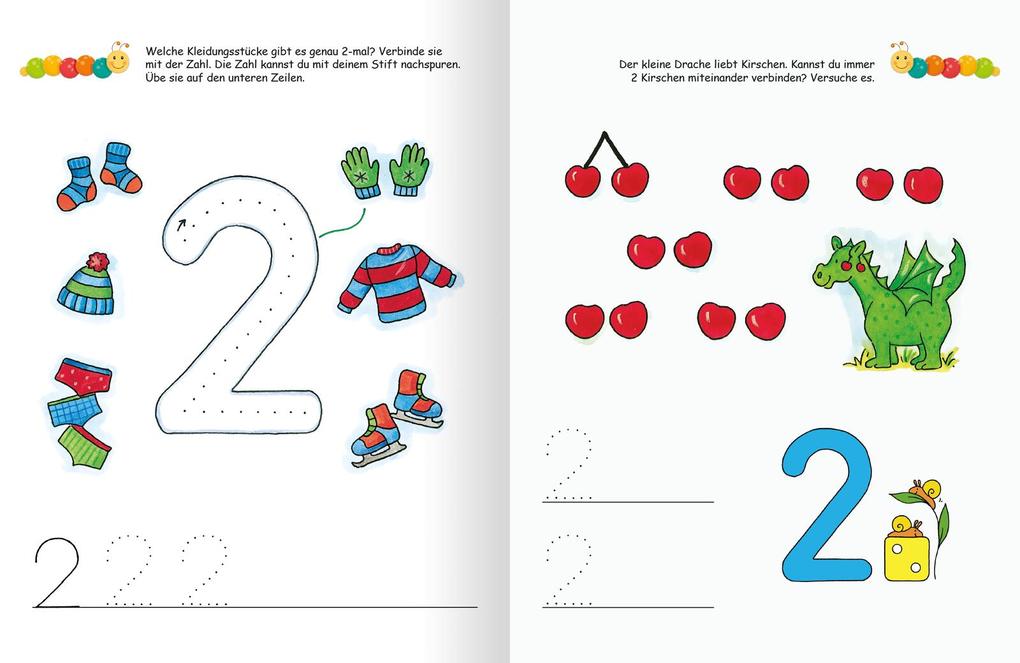 Weitere Ansicht: Lernraupe - Ruckzuck weggewischt! Erste Zahlen