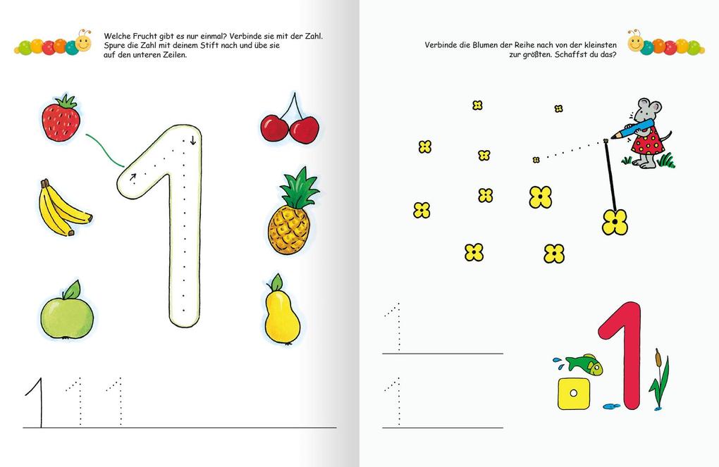 Weitere Ansicht: Lernraupe - Ruckzuck weggewischt! Erste Zahlen