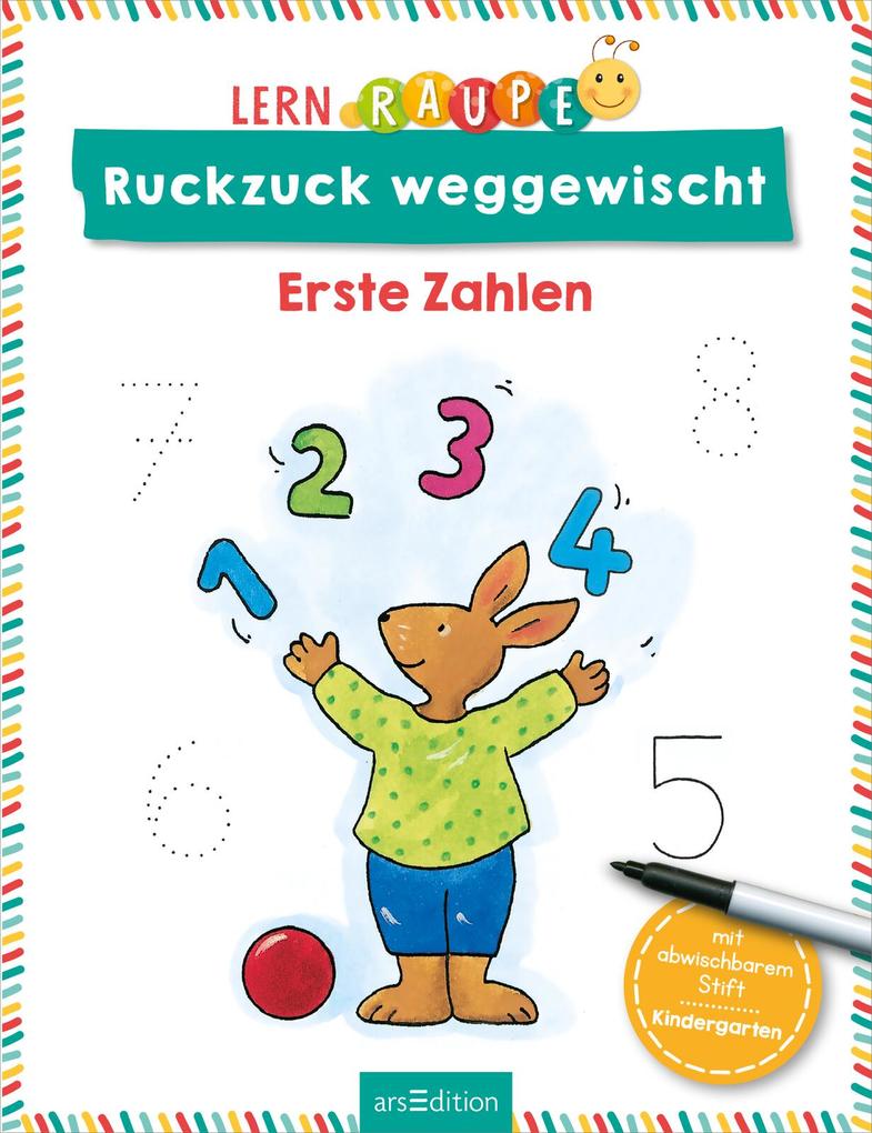 Weitere Ansicht: Lernraupe - Ruckzuck weggewischt! Erste Zahlen