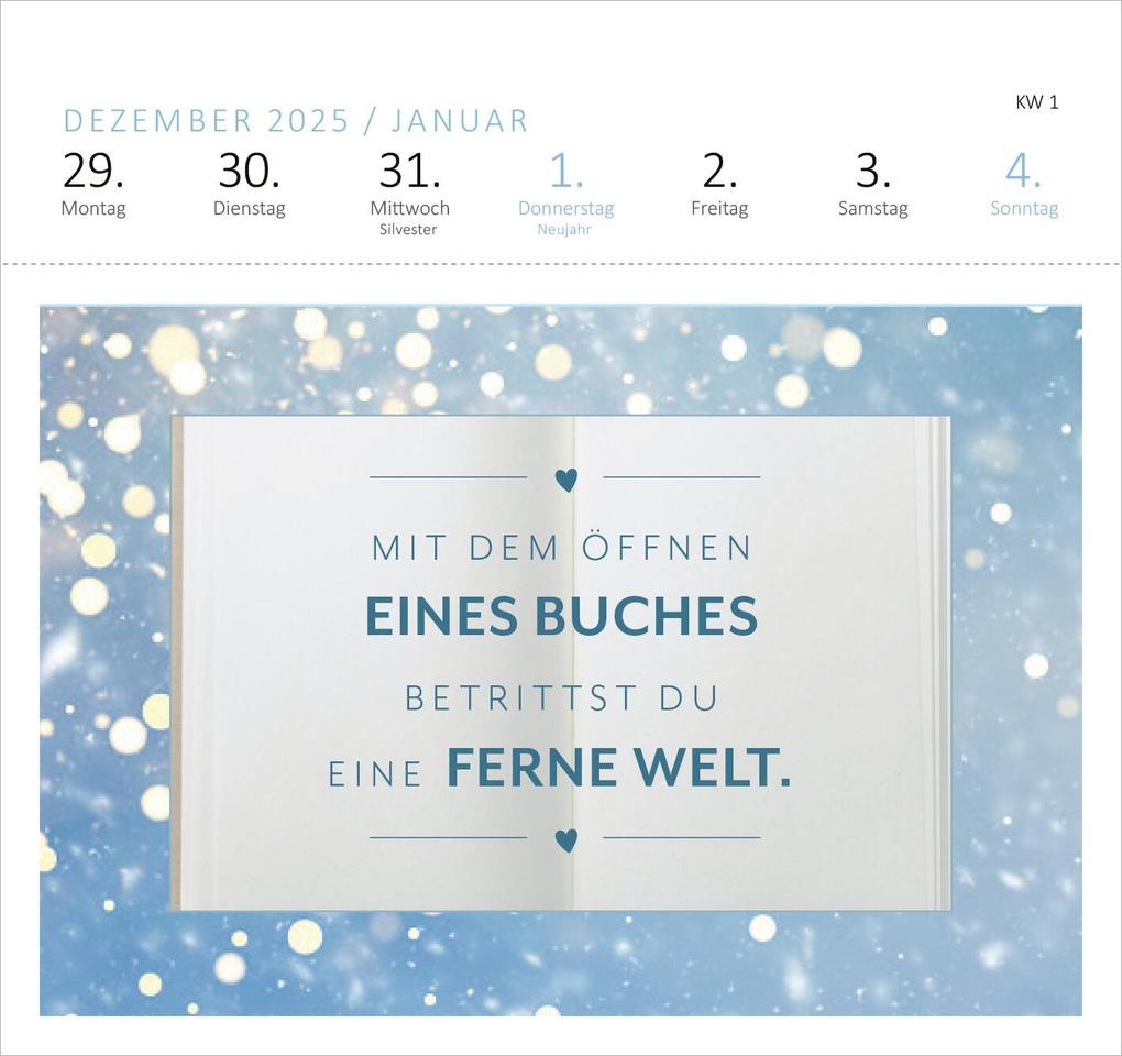 Weitere Ansicht: Postkartenkalender Feel the love 2026