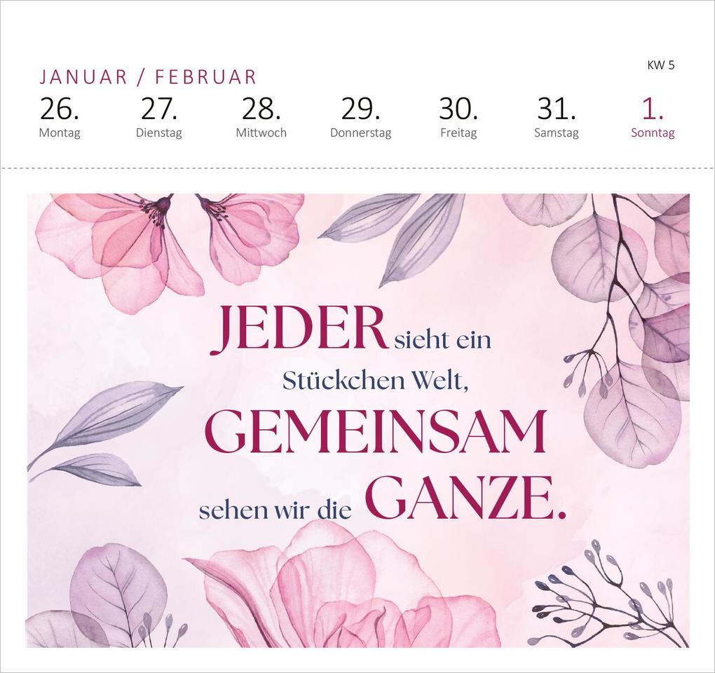 Weitere Ansicht: Postkartenkalender Feel the love 2026
