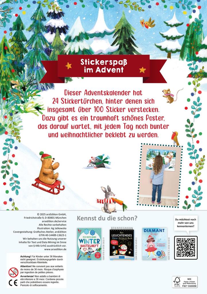 Weitere Ansicht: Mein Adventskalender mit Stickern