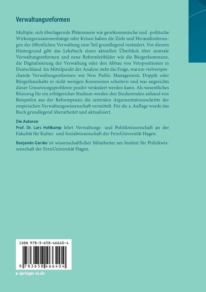 Weitere Ansicht: Verwaltungsreformen | Lars Holtkamp, Benjamin Garske