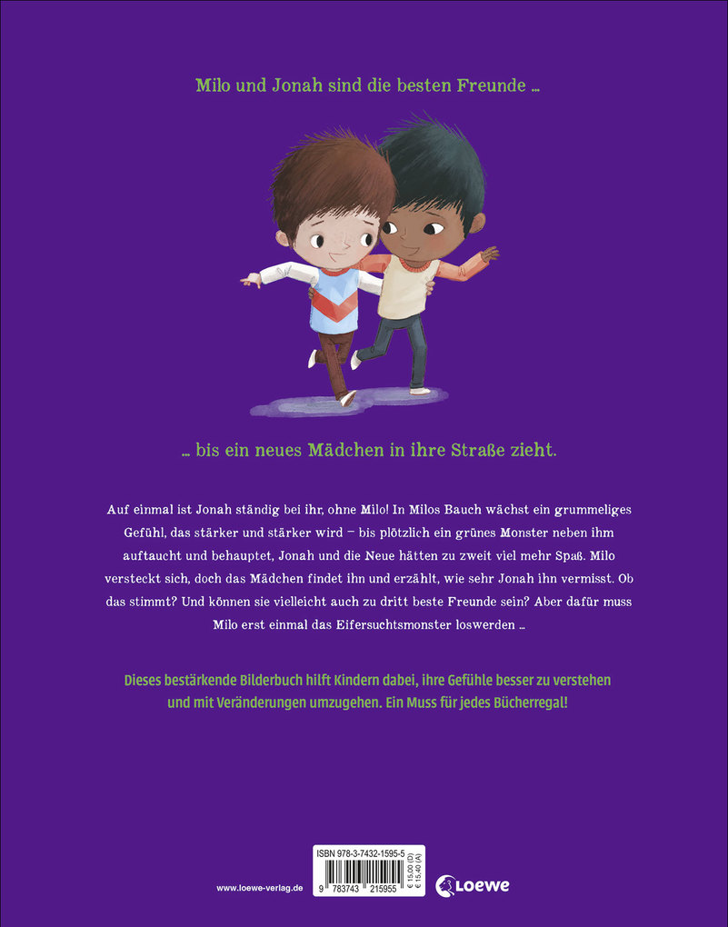 Weitere Ansicht: Milo und das Eifersuchtsmonster (Die Reihe der starken Gefühle) | Tom Percival