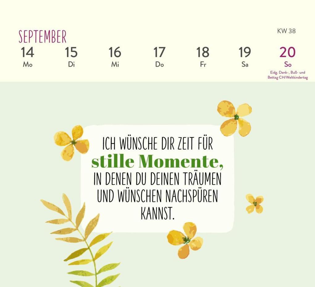 Weitere Ansicht: Mini-Wochenkalender 2026: Herzenswünsche für dich