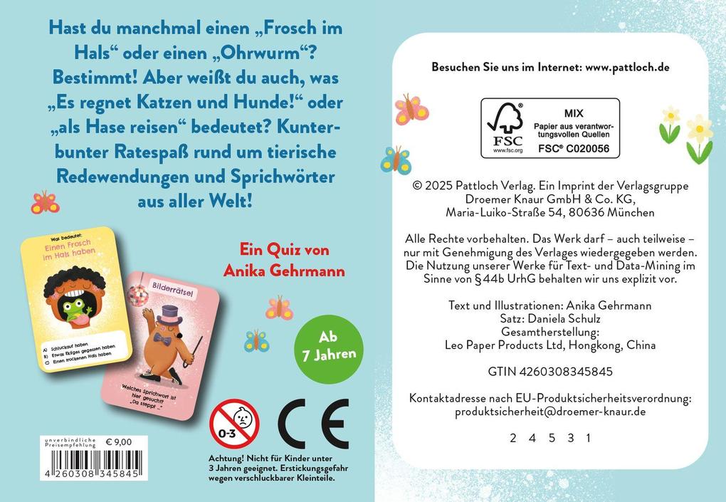 Weitere Ansicht: Mein tierisches Sprichwörter-Quiz | Anika Gehrmann